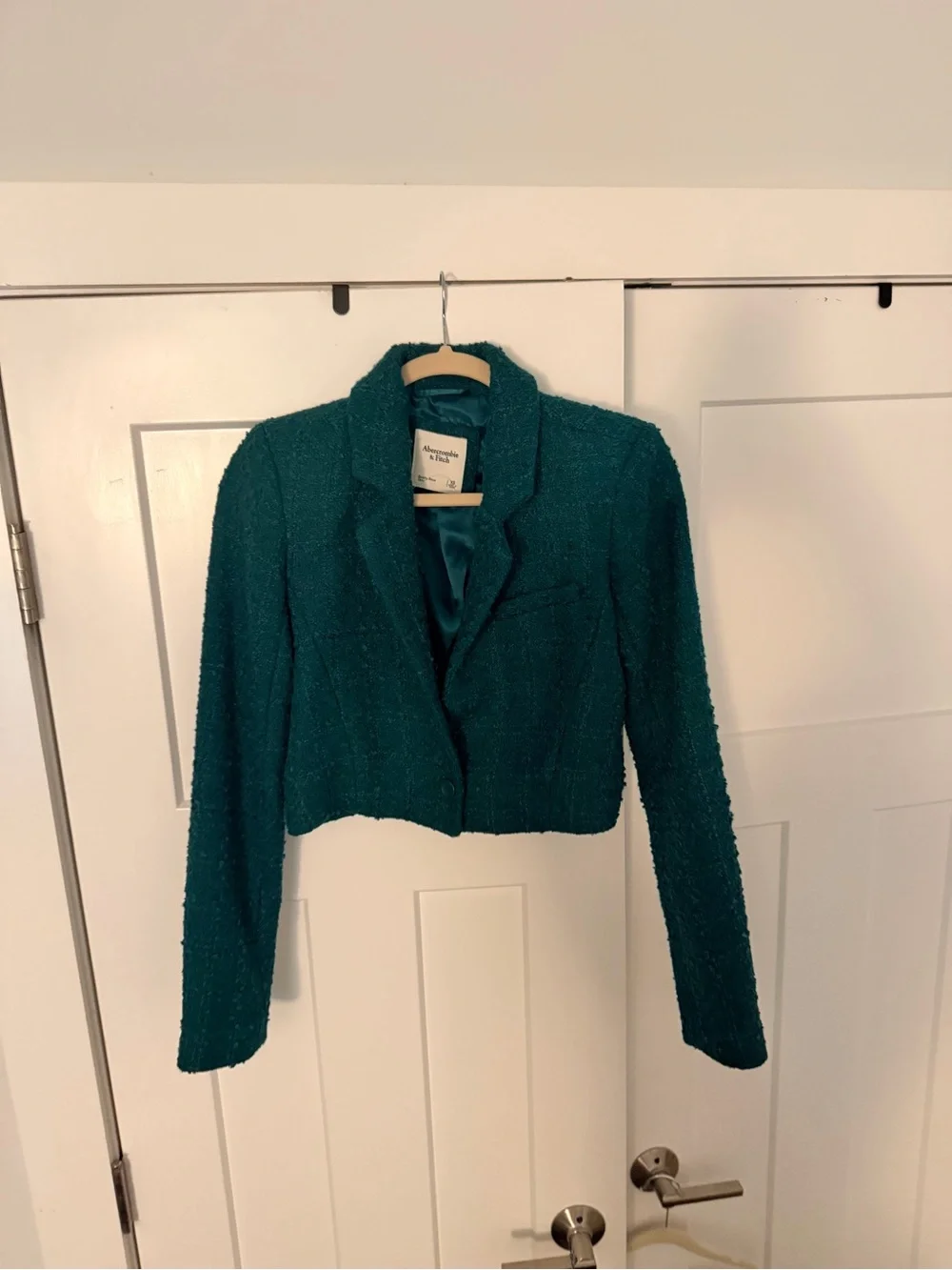 Abercrombie & Fitch Emerald Green Tweed Blazer